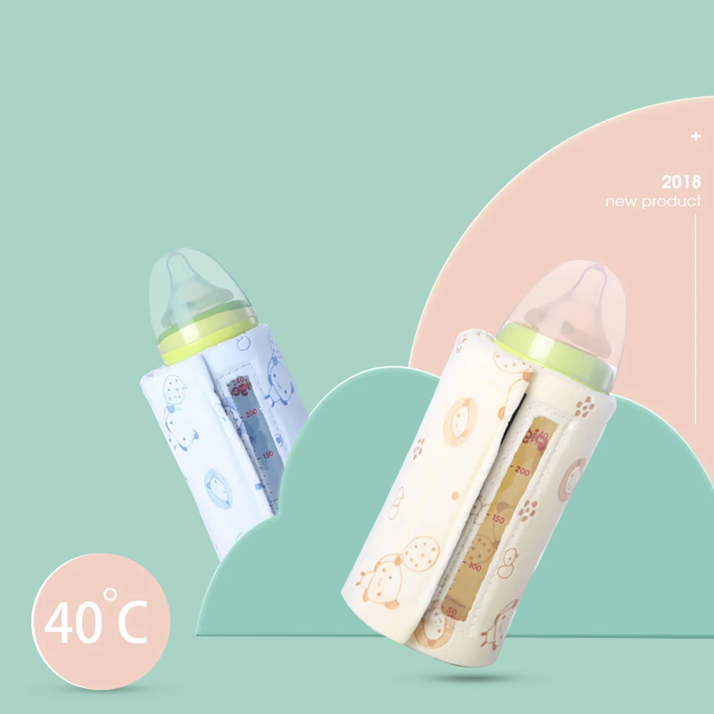 Travel Stroller USB Milk Water Warmer Baby Nursing Bottle Heater Insulated Bag
