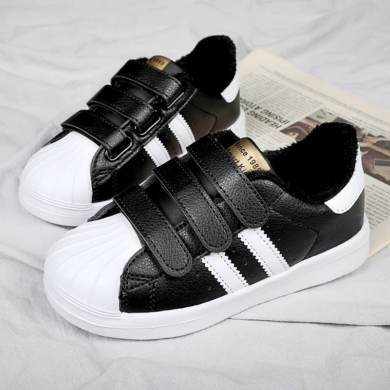 

Winter New Style plus Velvet Warm MacBook CHILDREN'S Shoes Shell Head Big Boy Velcro Classic Gold Standard Men And Women Athleti