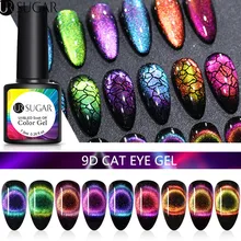 Ur Sugar 7,5 мл 9D Galaxy Гель-лак для ногтей с эффектом «кошачий глаз» Хамелеон для использования с магнитом замочить от УФ/светодиодный лак для ногтей Полупостоянный Маникюр гель лак
