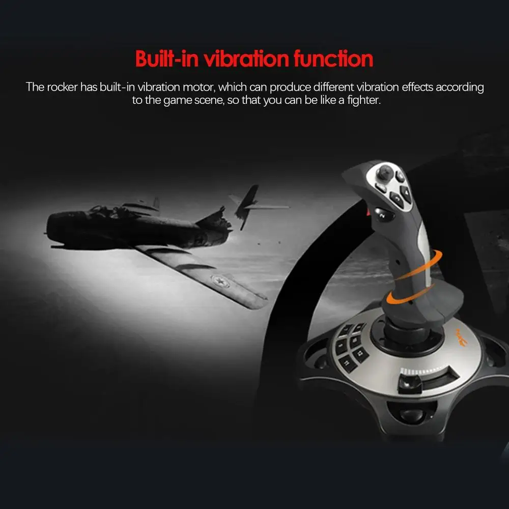  PXN PRO USB Cabled Flight Game Arcade Joystick Simulator Controller and Keyboard Mapping With Butto