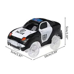 Светодиодный игрушечный автомобиль DIY с мигающими огнями трек светящийся в темноте гоночные автомобили для детей X5XE
