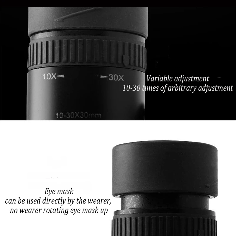 Telescope Mobile Phone Camera 10-30x30 High Power HD Telescopic Zoom Monocular Mini Telescope Outdoor Travelling Hunting
