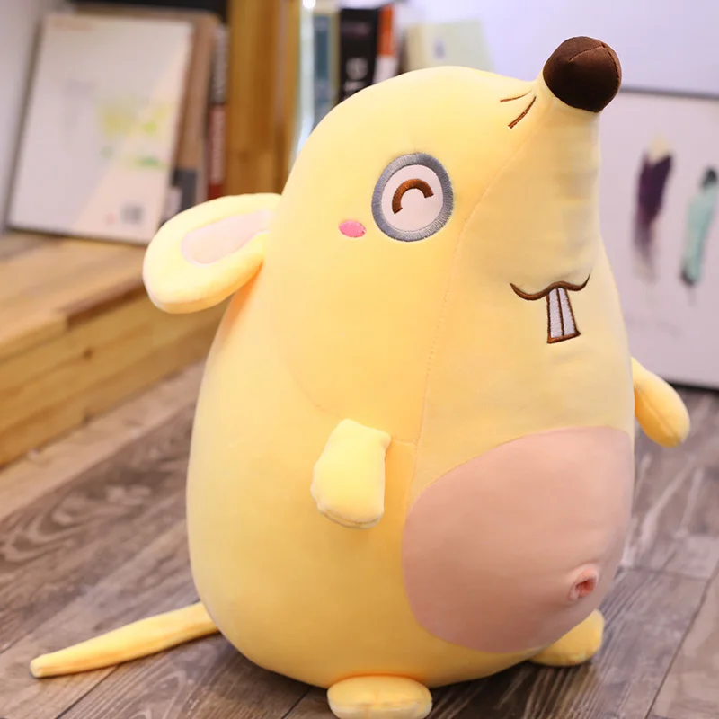 Kawaii большое животное мышь плюшевые игрушки, Забавные куклы спальные подушки мягкие крысиные куклы для мальчиков и девочек 24 дюймов 60 см