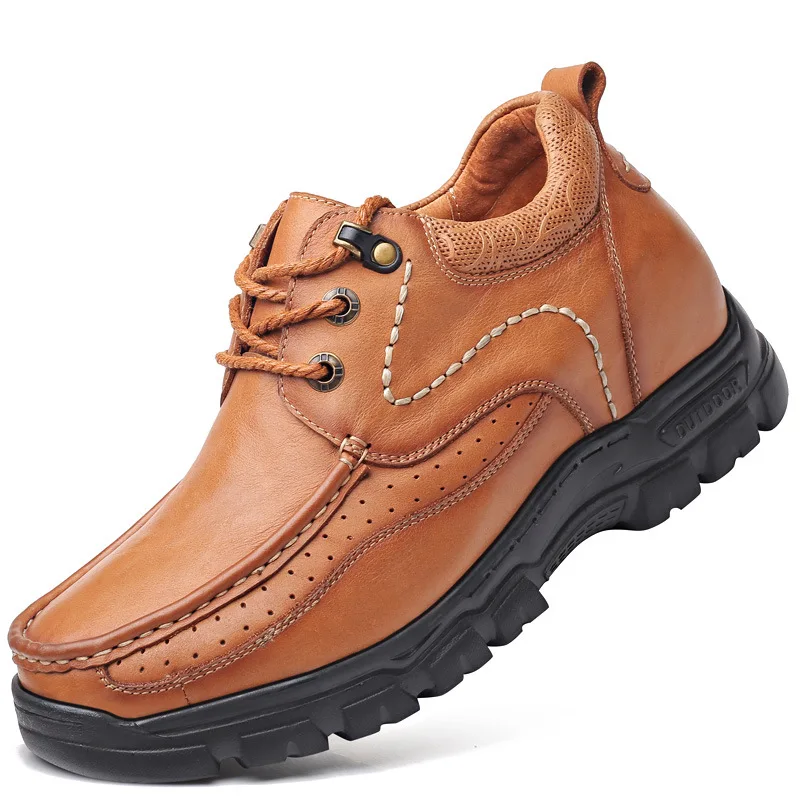 

Leather Casual Shoes with Elevated Levels in 2019 Spring and Autumn Genuine Leather mens style shoes