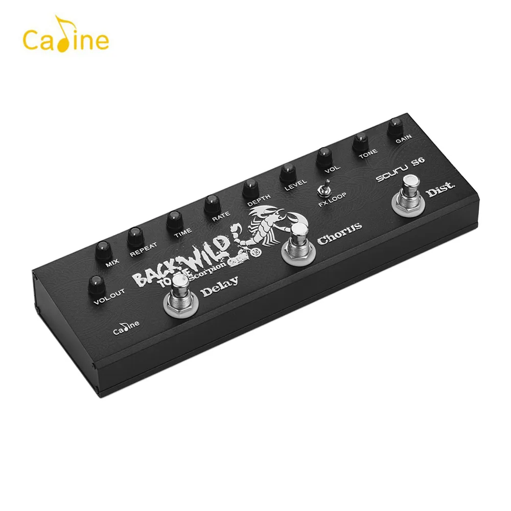 

Caline 3-in-1 Electric Guitar Pedal Multi Effect Pedal Delay Chorus Distortions Guitar Effects Pedals Guitar Accessories