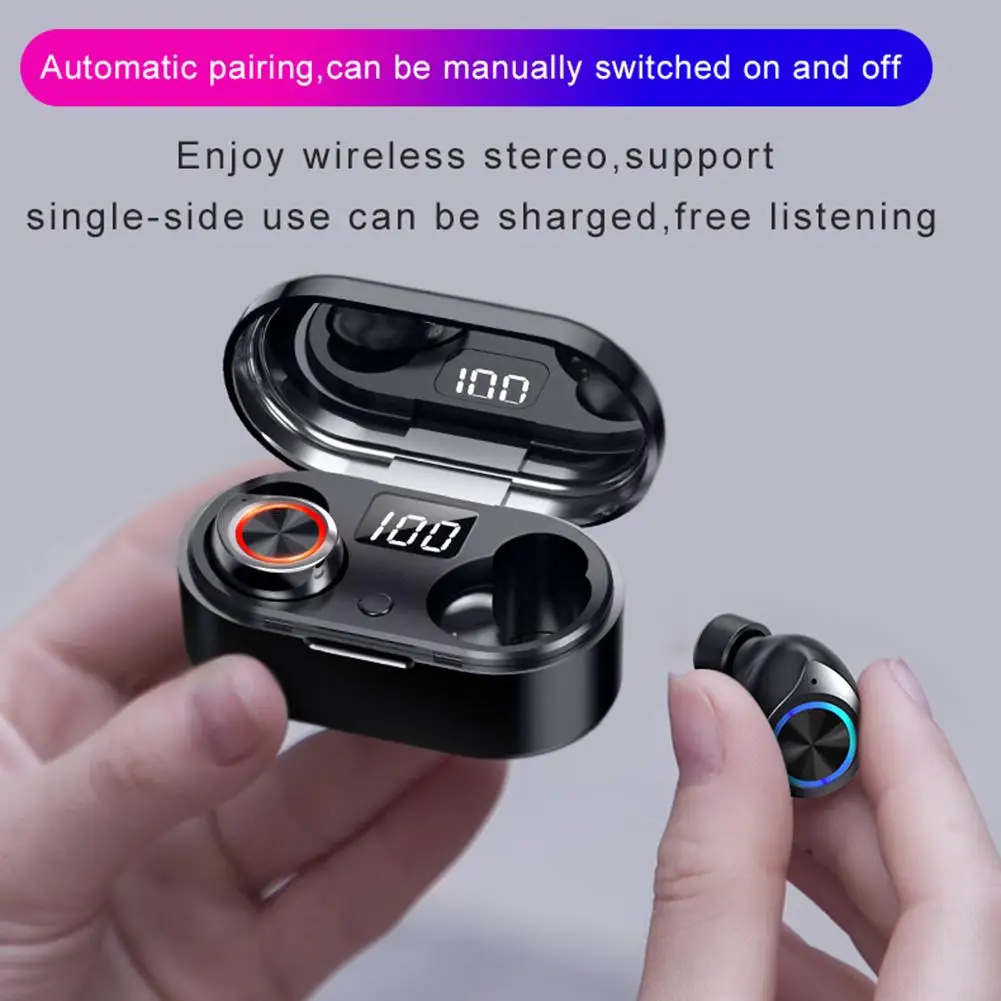Новинка TW80 наушники Bluetooth беспроводные светодиодный цифровой дисплей TWS