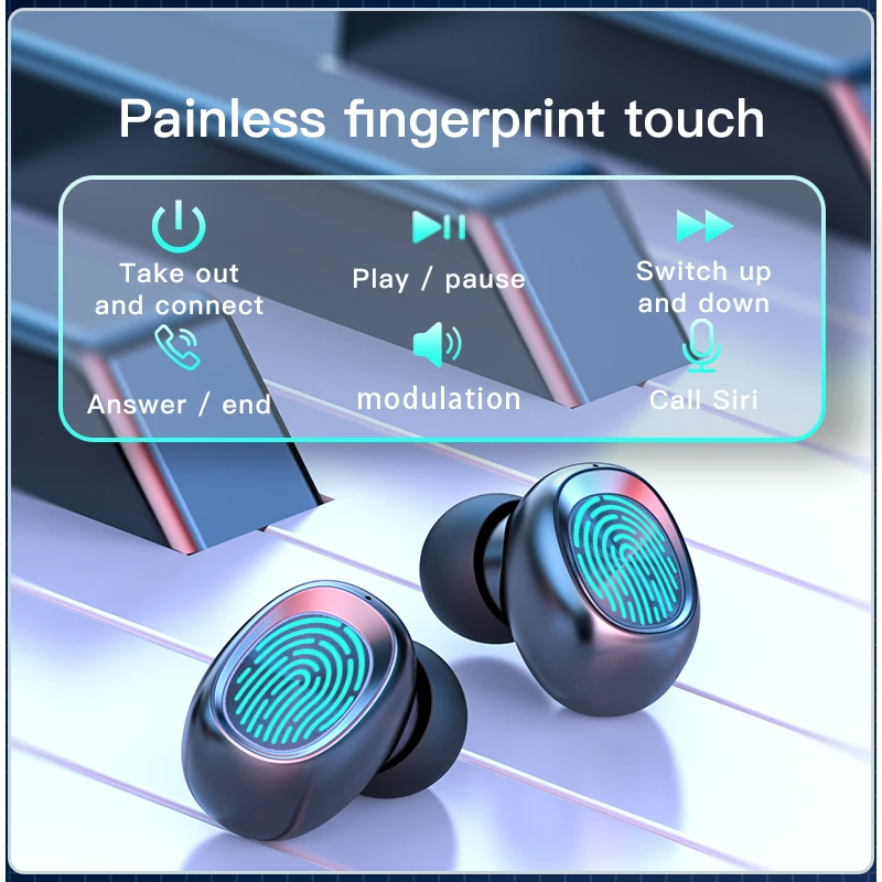 New 279 Tws 5.0 Earphones Charging Box Wireless Headphone 9D Stereo Sports Waterproof Earbuds Headsets Led Power Earphones