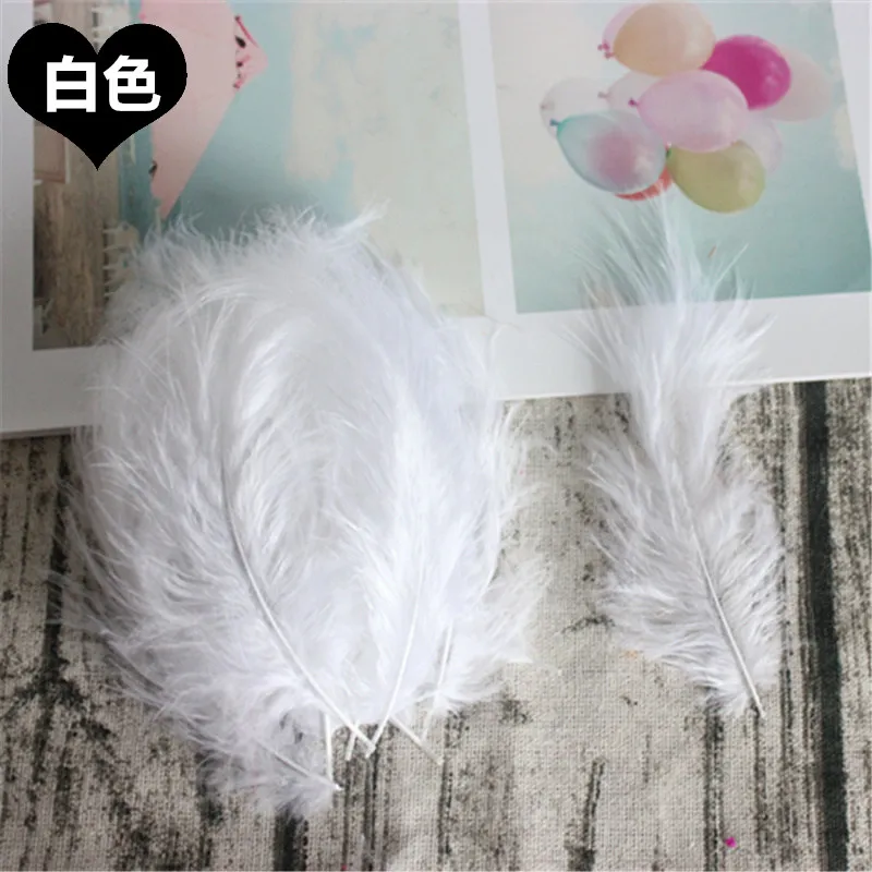 Natural Feathers Turkey Feathers Natural Plumes 50pcs 4-6 Inches 10-15cm Turkey Marabou Feather Plume Fluffy Wedding Dress DIY Jewelry Decor Accessories Feathers