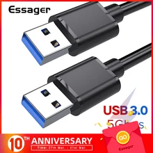 Essager USB USB EXTENSION ประเภทสาย A ชายชาย USB 3.0 Extender สำหรับหม้อน้ำฮาร์ดดิสก์ Webcom USB3.0 สาย(China)