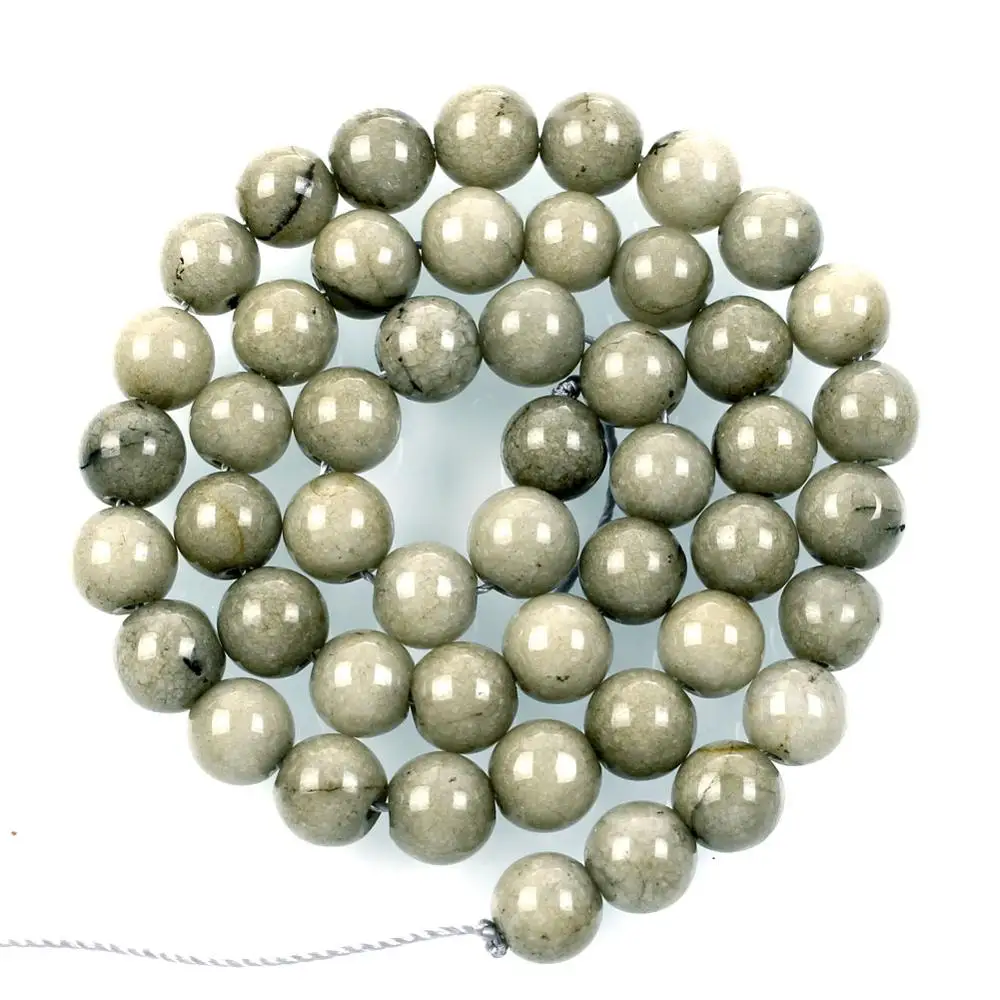 

7 Colors 6-10mm Round Texture White Marble Stone Bead Natural Stone Loose Beads Jewelry Making DIY Bracelet Necklace Handmade