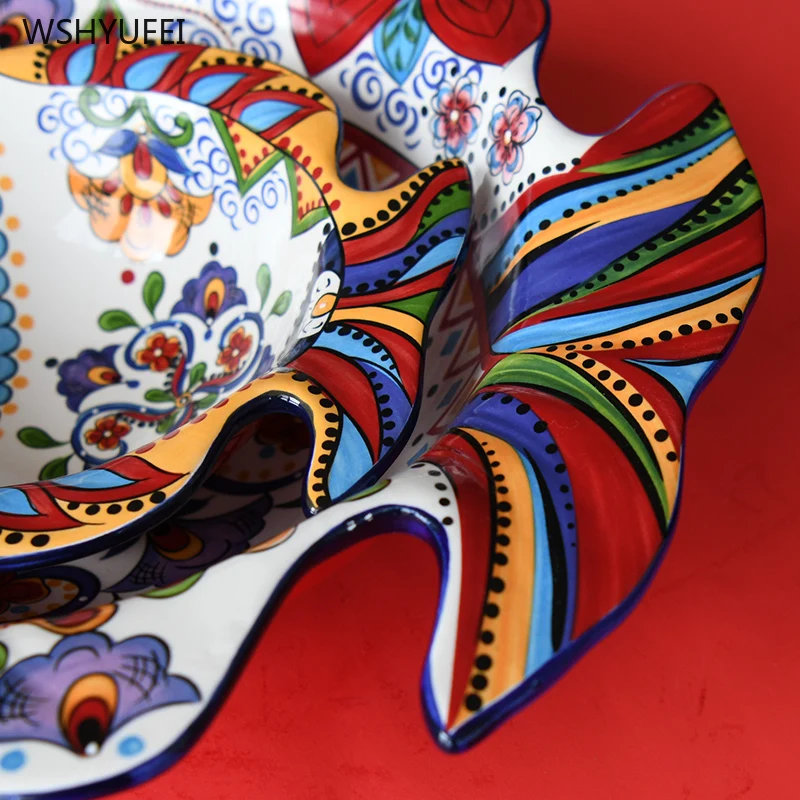 Criativo mão-pintado cerâmica prato cozinha de casa