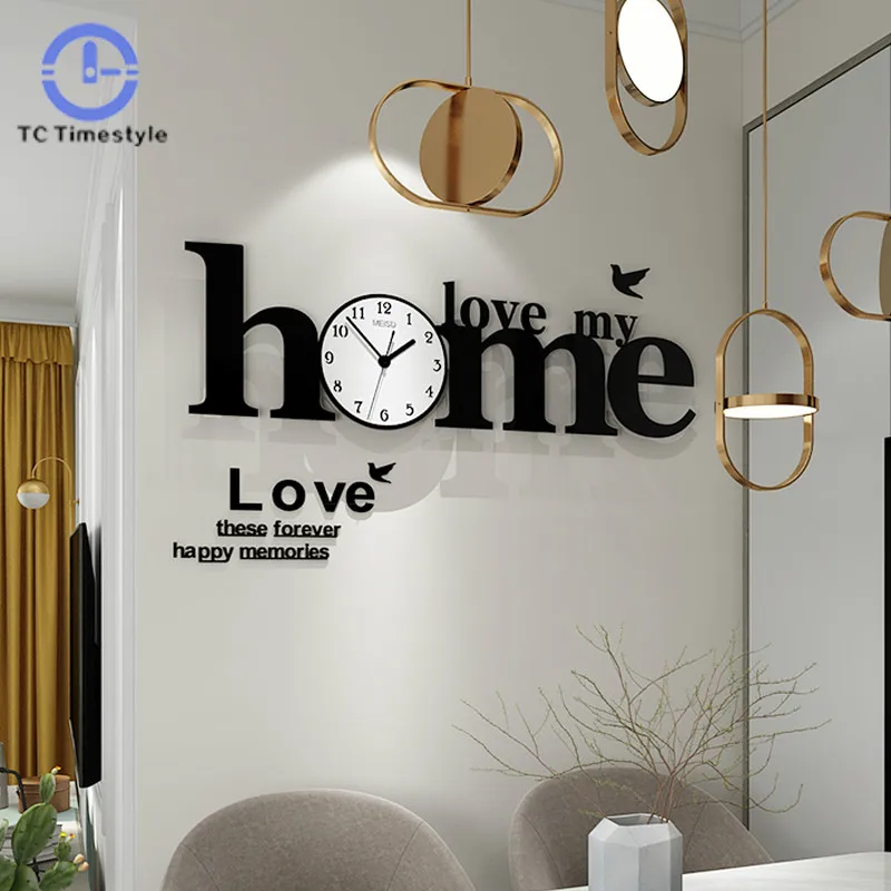Large Wall Clock Living Room Modern Design Personality Mute Decorative Quartz Clocks Home Pattern Simple Decor Big Watch | Дом и сад