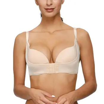 

Vgplay Sexy Bra Strength Push Up Front Closure Women Bra Plus Size Plunge Solid Underwear Unlined Underwire Brassiere