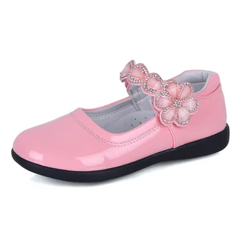

Girls Ballet Shoes 2020 Spring Fashion Rhinestone With Flower Princess Party Shoes Flat Slip-on Children Shoes For Kids Girls