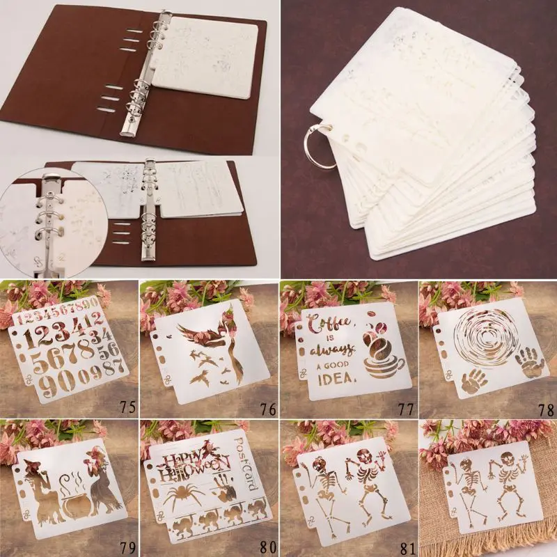 

Halloween Number Stencils Template Painting Scrapbooking Embossing Stamping Album Card DIY Retro stamps Clear Stamp