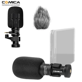 

Comica CVM-VS08 Mini Smartphone Microphone Cardioid Directional Video Phone Mic for iPhone Android Smartphone(with Windmuff)