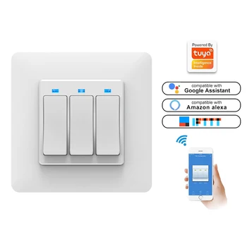 

Wireless Remote Control Kinetic Self-Powered Wall Light Smart Switch Push Button Switch Controller APP Voice Remote Control