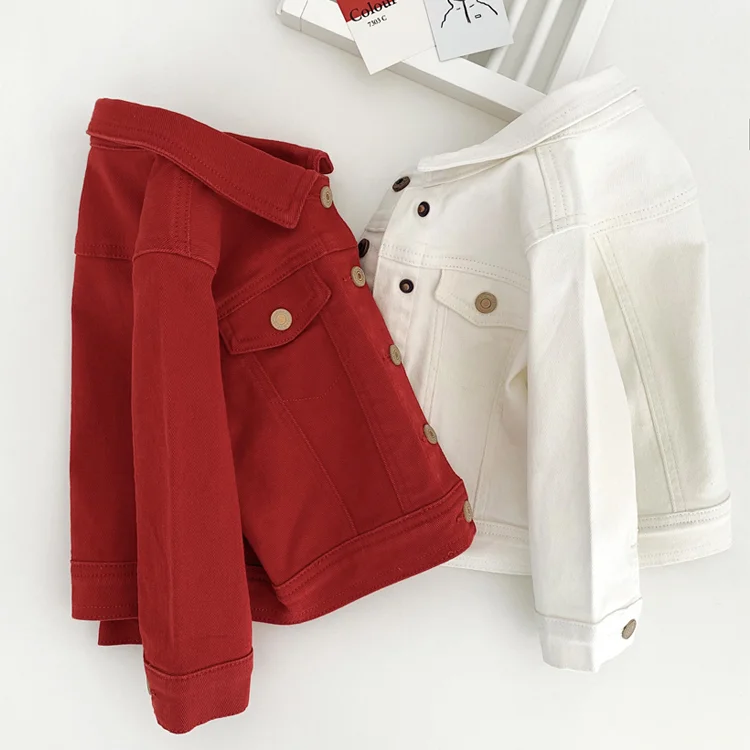 Menina do Bebê Primavera Nova Menino Moda Legal Denim Cabolsa Algodão Doce Cor Crianças Jaquetas Cabolsas Roupas Casuais 2020 10 crianças jaquetas casacos crianças roupas casuais