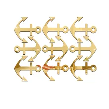 Горячая Распродажа, украшение для детской комнаты, Настенная Наклейка s, Экологически чистая, для лодки, якоря, кристалл, 3D Наклейка на стену s, наклейка на зеркало