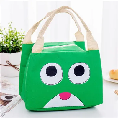 Green Сумки для обедов для женщин, мультяшная изолирующая сумка, переносная сумка для ланча, многофункциональная сумка для пикника, сумка для льда - Цвет: Green