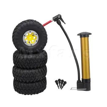 

Mxfans 4 Sets RC1:10 Crawler Vehicle Parts Inflatable Tyres + Yellow Wheel Rims
