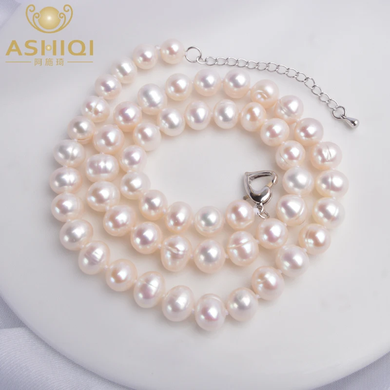 Pearl Gemstone 925 Silver Gold Plated Women's Necklace Handmade Jewelry 