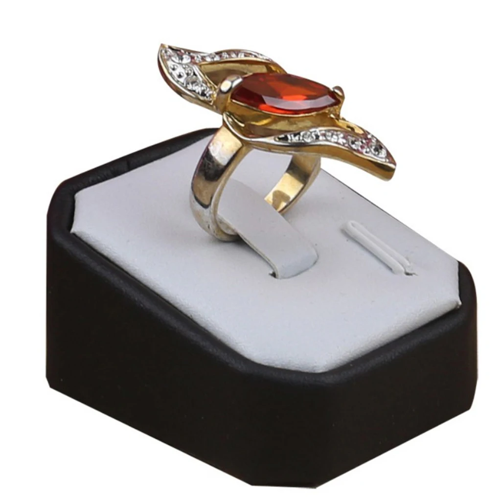 Wedding Earrings Ring Box Jewelry Display Case Gift Boxes PU Leather