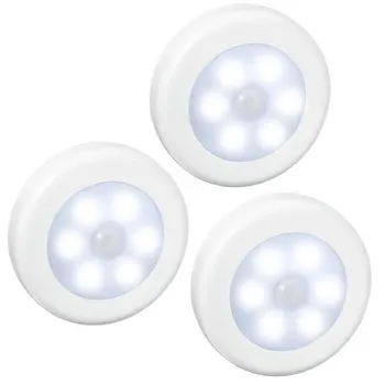 

6 Pir Infrared Led Motion Sensor 6 Led Night Light Wireless Detector Wall Light Auto Lamp On Off Battery Cabinet