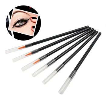 

Disposable 50Pcs Beauty Makeup Lip Eyeliner Brushes With Cap Fine Nylon Hair Make Up Brush Fiber Eyeliner Cosmetic Tools