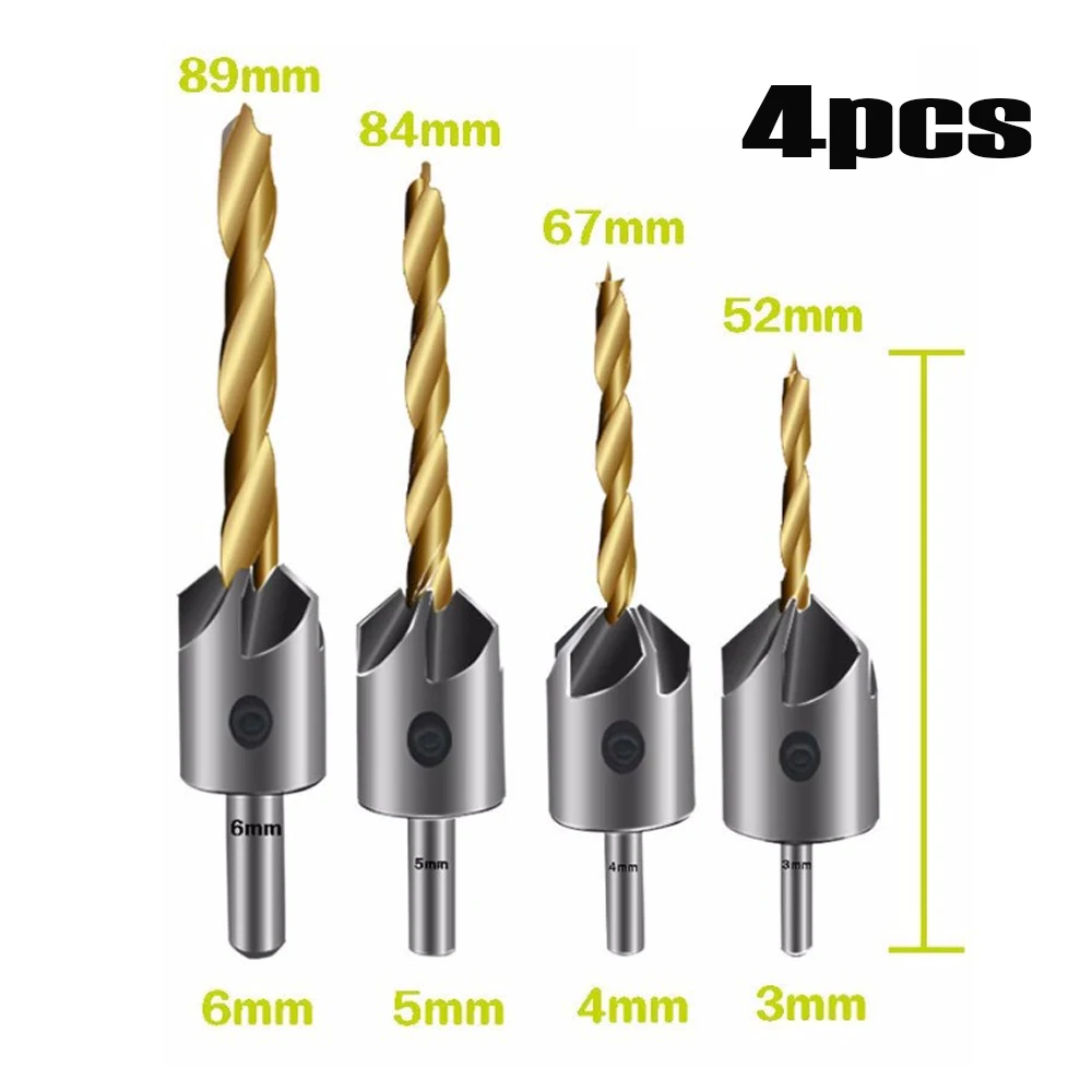  Countersink Drill Woodworking Drill Bit Set Drilling Pilot Holes