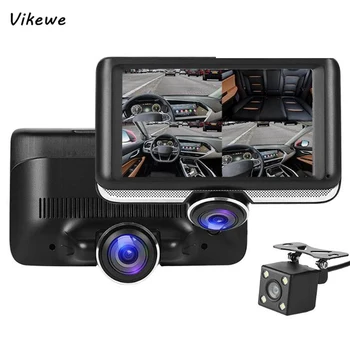 

Car Dvr Camera 4.5 Inch 360 Angle FHD 1920*1080P Touch Screen Dual Lens Dash Cam Night Vision Multi-angle Simultaneous Shooting