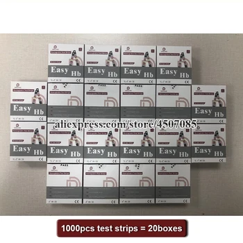 

1000PCS EasyHb Hemoglobin analyzer meter test strips/Hemoglobin test strips/Strips of hemoglobin(Strips EXPIRY DATE 2021-12)