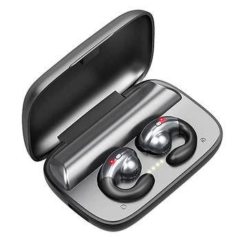 

New Fashion Bone Conduction Bluetooth Earphone 2200MAh Case Wireless Headphones 6D Strong Deep Bass Sport Music Earbuds