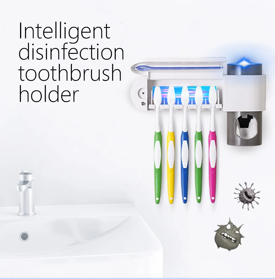 Xiaomi зубная щетка стерилизатор уф стерилизация Зубная щетка дезинфекция стойка всасывания стены Многофункциональный Умный дом ванная комната