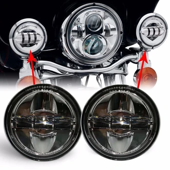 

4.5'' LED Auxiliary Fog Passing Lights Spot Light lamp with Housing Bracket for Har-ley Touring Road King Electra Glide Heritage