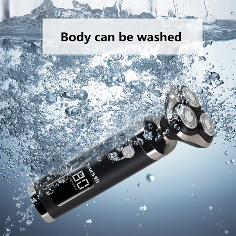 USB перезаряжаемая бритва со светодиодным дисплесветодиодный Мужская