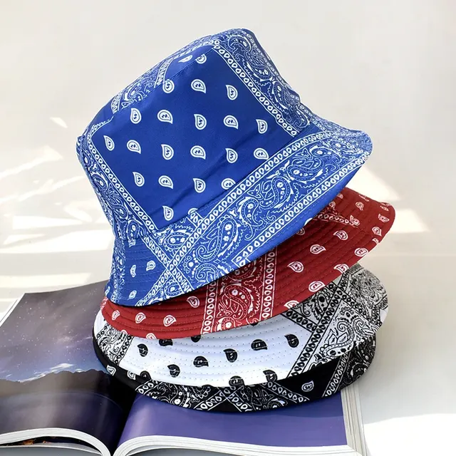  - New Unisex Cotton Bucket Hat Men Women Cashew Flowers Double-Sided Sun Cap Summer Panama Fashion Fold Sun Fishing Fisherman Hats