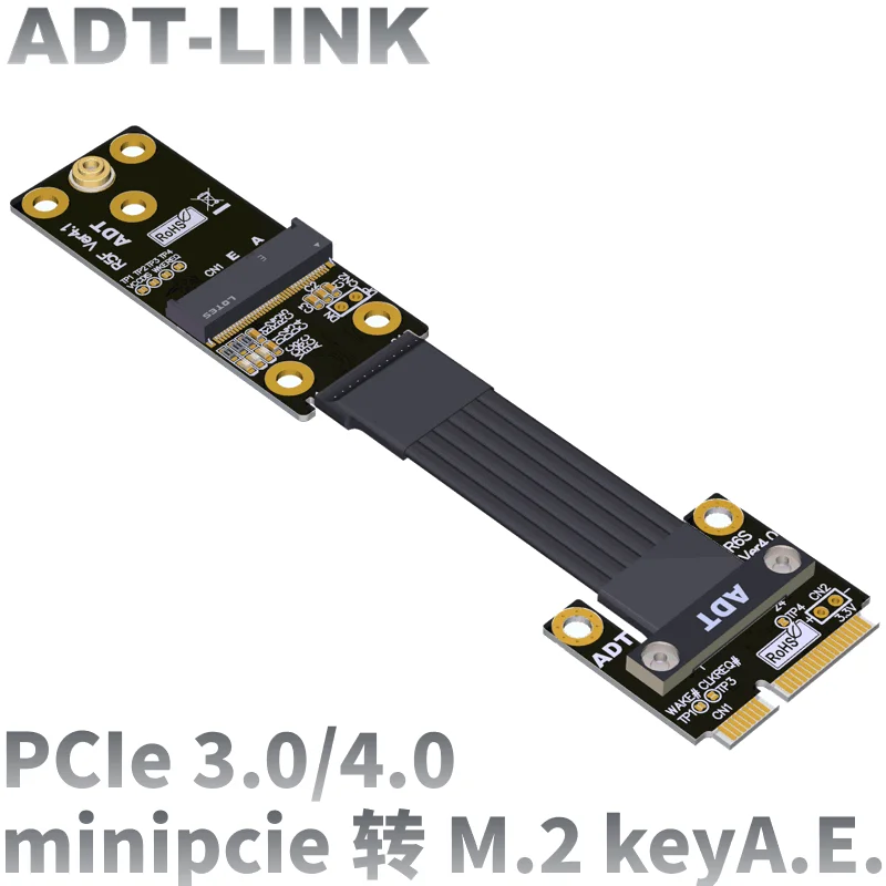 EMI экранированный PCIe4.0 Gen4 M.2 Key A.E Беспроводной Сетевой удлинитель Кабель для