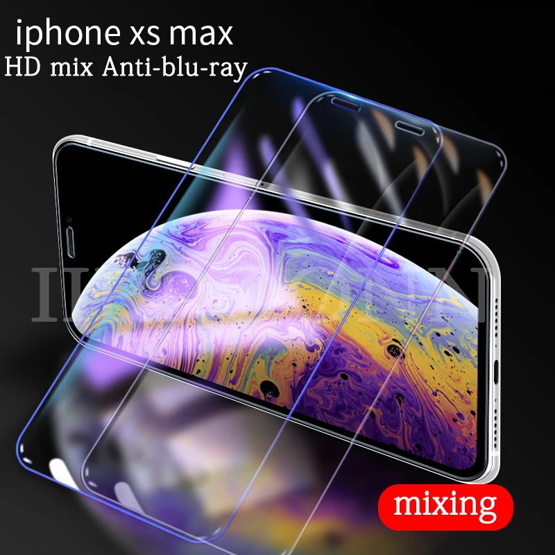 2 шт./партия 9H закаленное стекло для iphone X XS XR XS MAX защита экрана полное покрытие стекло для iphone xs max xr xs x защитная пленка - Цвет: X-M HDBL