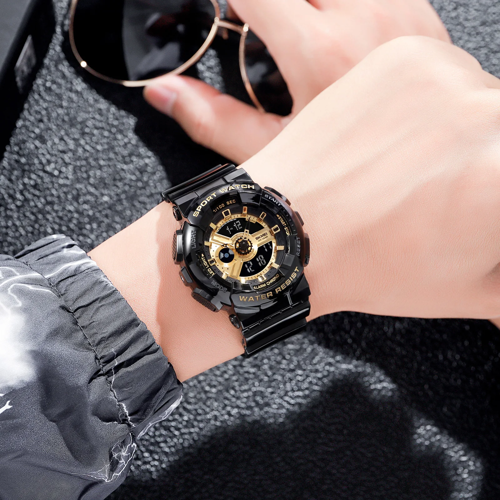 Skmei Youth Fashion Wristwatch Led Light Digital Mens Watches 5bar  Waterproof World Time Chrono Clock Reloj Hombre 1834 1835 - Digital  Wristwatches - AliExpress