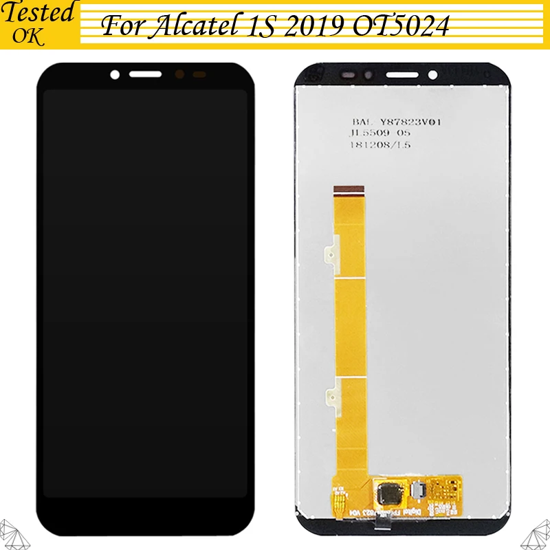 

5.5inch For Alcatel 1s 2019 5024 ot5024 LCD Display + Touch Screen Panel Replacement Assembly for 5024D 5024A Cell Phone