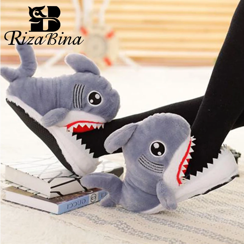 

RizaBina Women Winter Slippers Fashion Warm Fur Home Shoes Women Casual Daily Animal Slippers Lady House Footwear Size 35-42