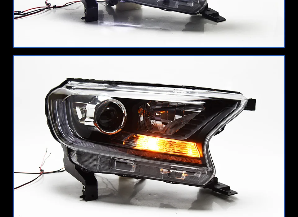 Головной фонарь для Ford Everest- фары Ranger Противотуманные фары Дневные ходовые огни DRL H7 светодиодный Биксеноновая лампа автомобильный аксессуар