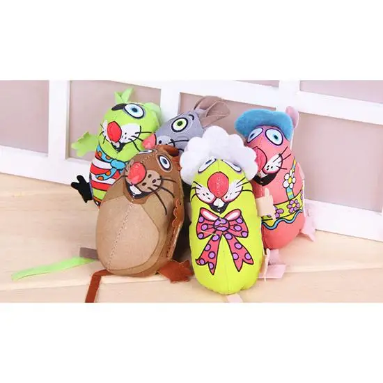Маленький холст мышь Жевательная для кошки котенок кошка игрушки кошачья мята красочные