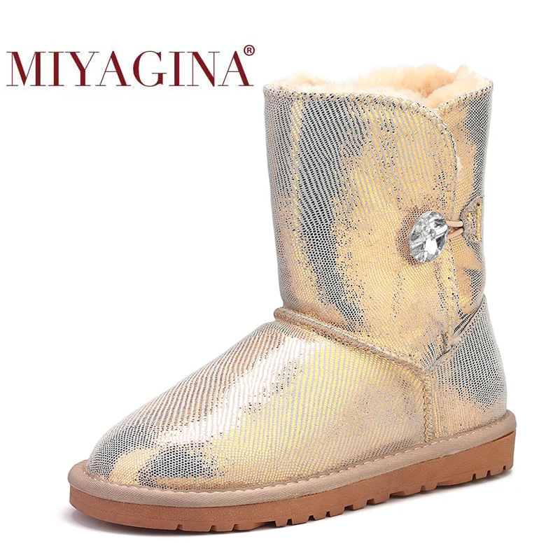 

New Top Quality Fashion Women Snow Boots Genuine Leather Winter Boots Warm Women Boots 5 Colour shoes Size 34-44