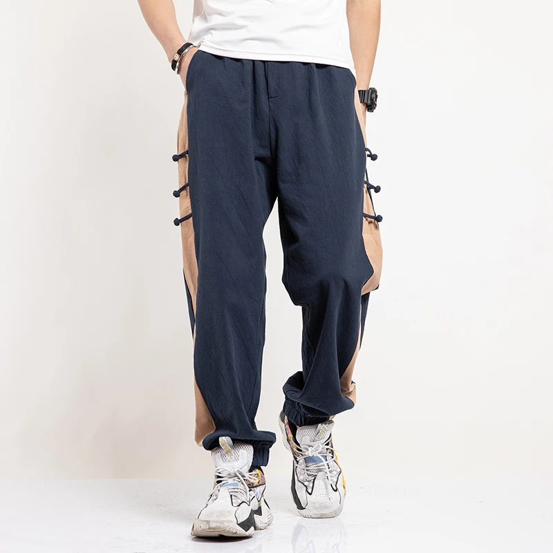 

Streetwear Men Harem Pants Striped Mens Sweatpants 2020 New Vintage Trousers Male Oversized Loose Chinese Style Pants 5XL