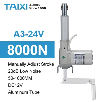 

8000N 24v DC Motor Controller Linear Actuator Electric Atuator 40mm/s Speed 100mm 400mm 600kg Load Linear Reciprocator Equipment