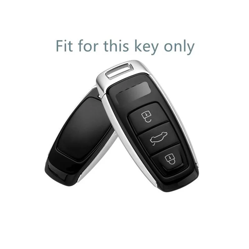 TPU Car Key Cover Case For Audi A6/A6L/A8L A3 A7 A8 C8 Q8 D5 A3 E-tron 55 Key Protector Shell Car Styling Accessories key case,key case cover