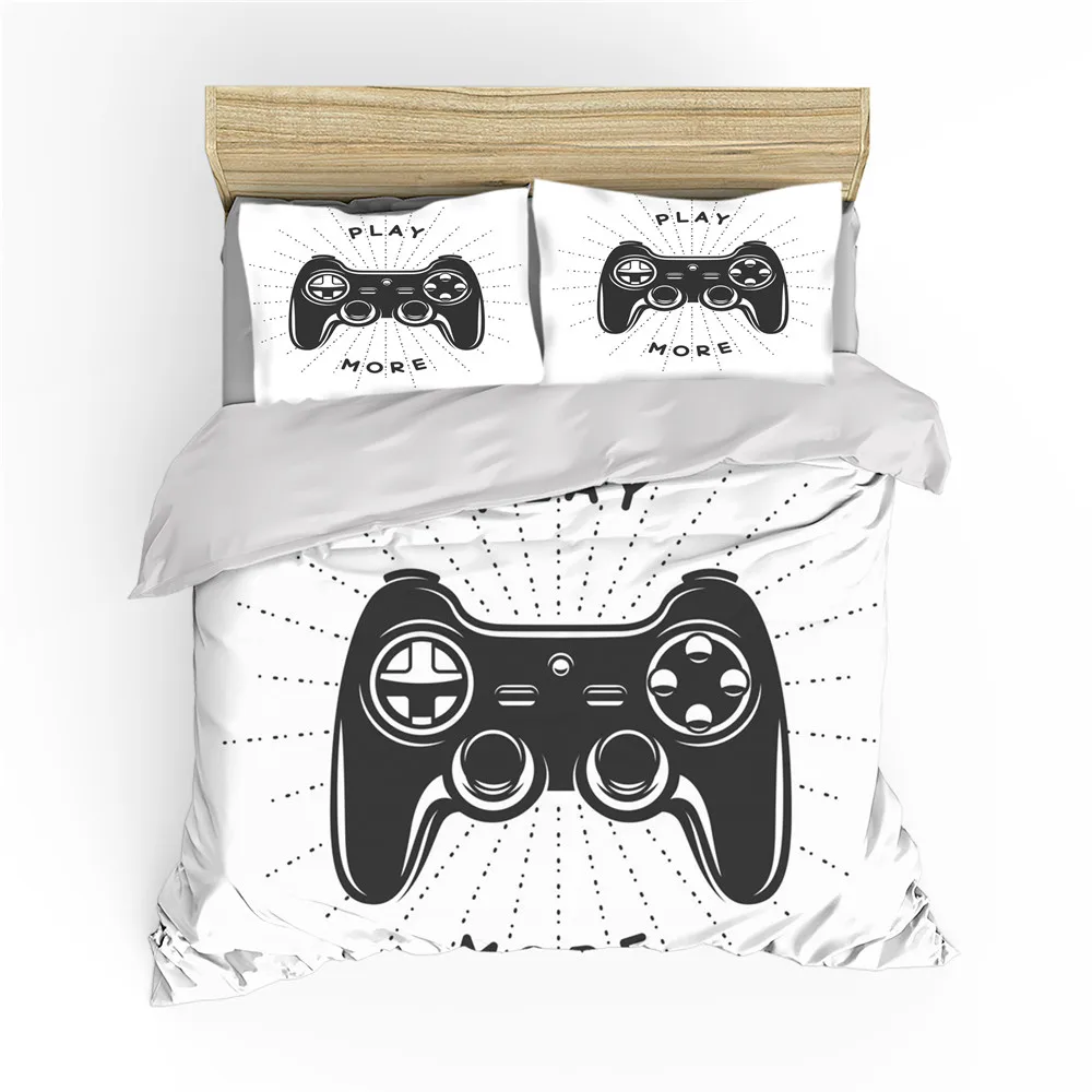 

Double bed 229x259cm quilt cover bedding game handle pattern pillowcase three-piece set customizable pattern large