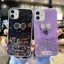 Glitter Case For Xiaomi Redmi 9A 9C 9T 8A Case Silicon Redmi Note 9S 9 10 8T 8 Pro Max Mi 10 10T Lite 11 Ultra Butterfly Cover